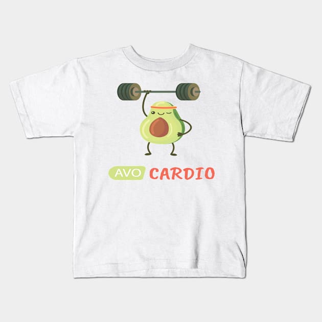 Avo Cardio. Kids T-Shirt by omnia34